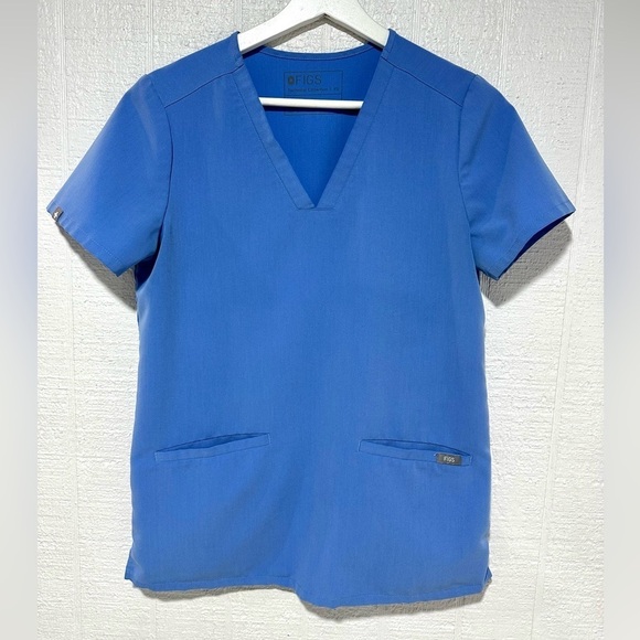 Figs Capri Blue Casma Three Pocket Scrub Top size XS - Picture 2 of 8